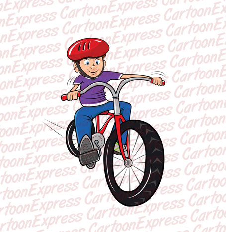 boy riding a bike